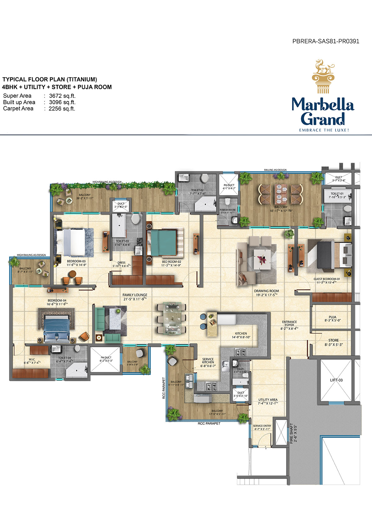 Marbella Grand Mohali  Floor plan